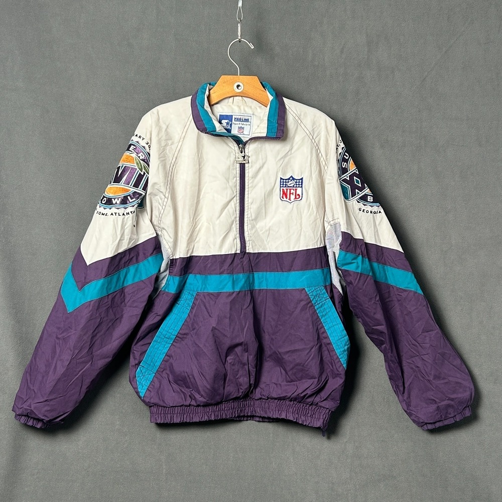 Vtg 1994 Super Bowl XXVIII Starter Authentic Pro Line Windbreaker Jacket Mens L